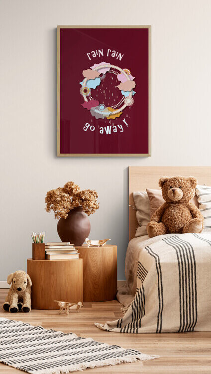 Alternative view of Rain Rain Go Away Framed Poster
