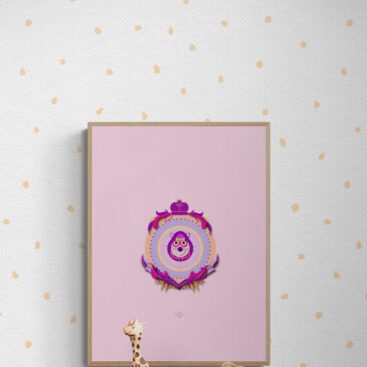 Pink Boy Cat Framed Poster