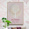 my house my oasis pink medley tree poster Plant_and_colorful_pots