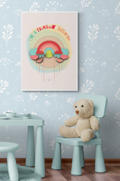 Alternative view of I'm a Rainbow Sunshine Red Rainbow Framed Poster