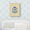 Yellow Mum Cat Wall Decor in nursery-room-with-cot-and-table