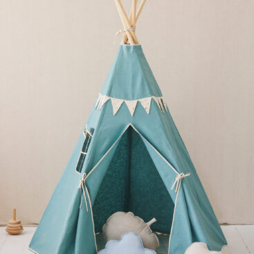 Blue-Grey Teepee Tent for Kids