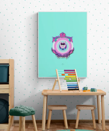 Mint Dad Cat Framed Poster