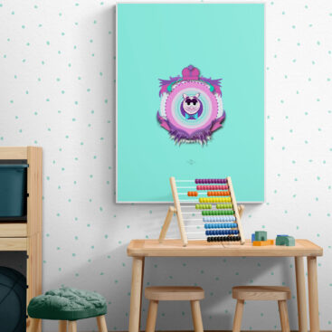 Mint Dad Cat Framed Poster