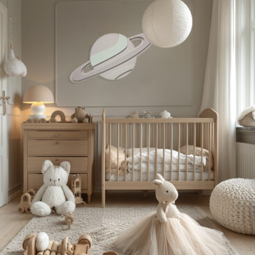 The Grey Planet Saturn Wall Decor