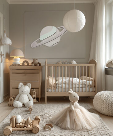 The Grey Planet Saturn Wall Decor