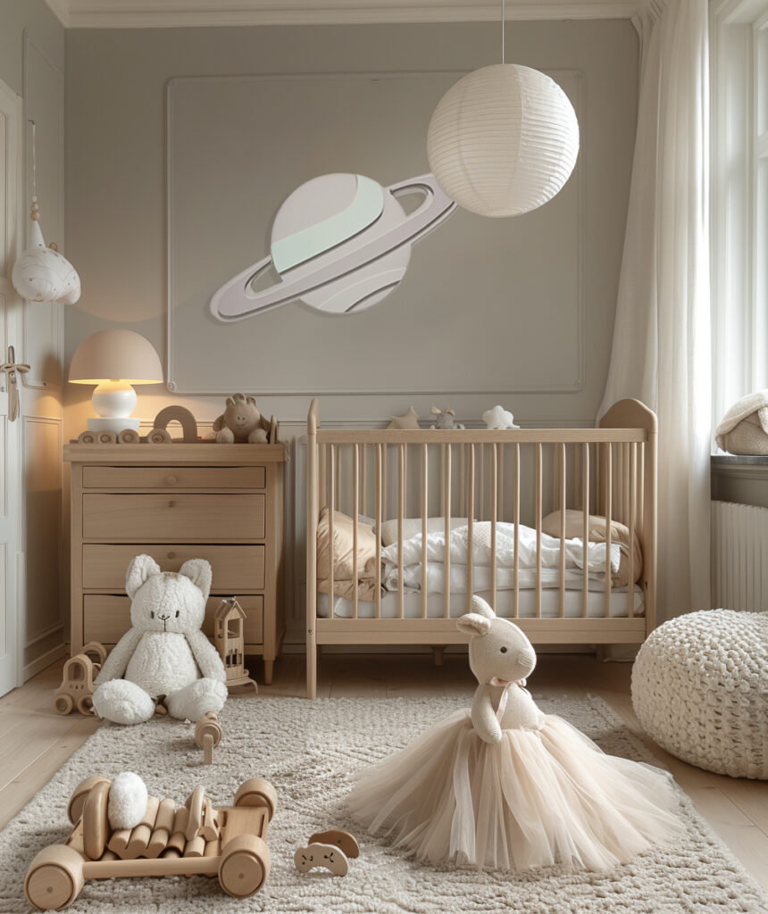 The Grey Planet Saturn Wall Decor