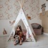 Wildflower Teepee Tent with butterflies