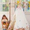 Wildflowers Teepee Tent with butterflies