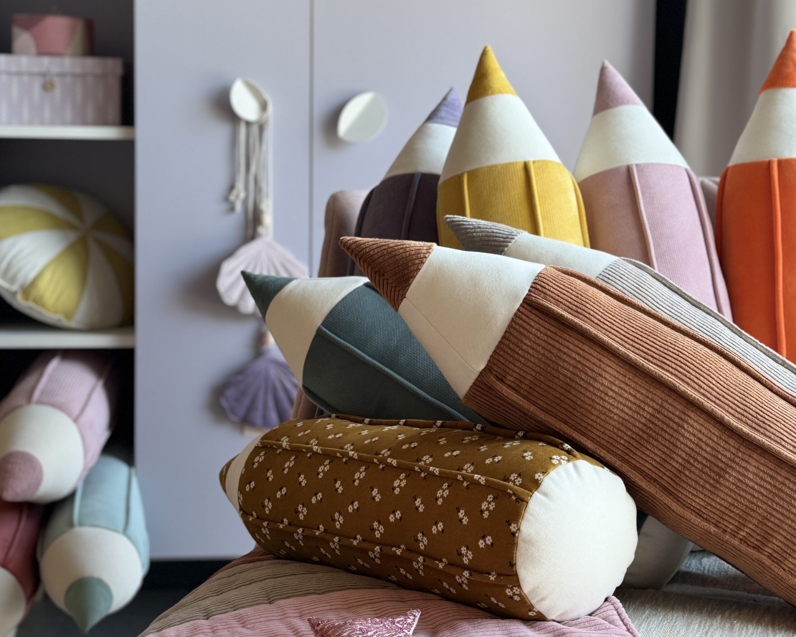 Crayon Corduroy Pillow Brown - Image 2