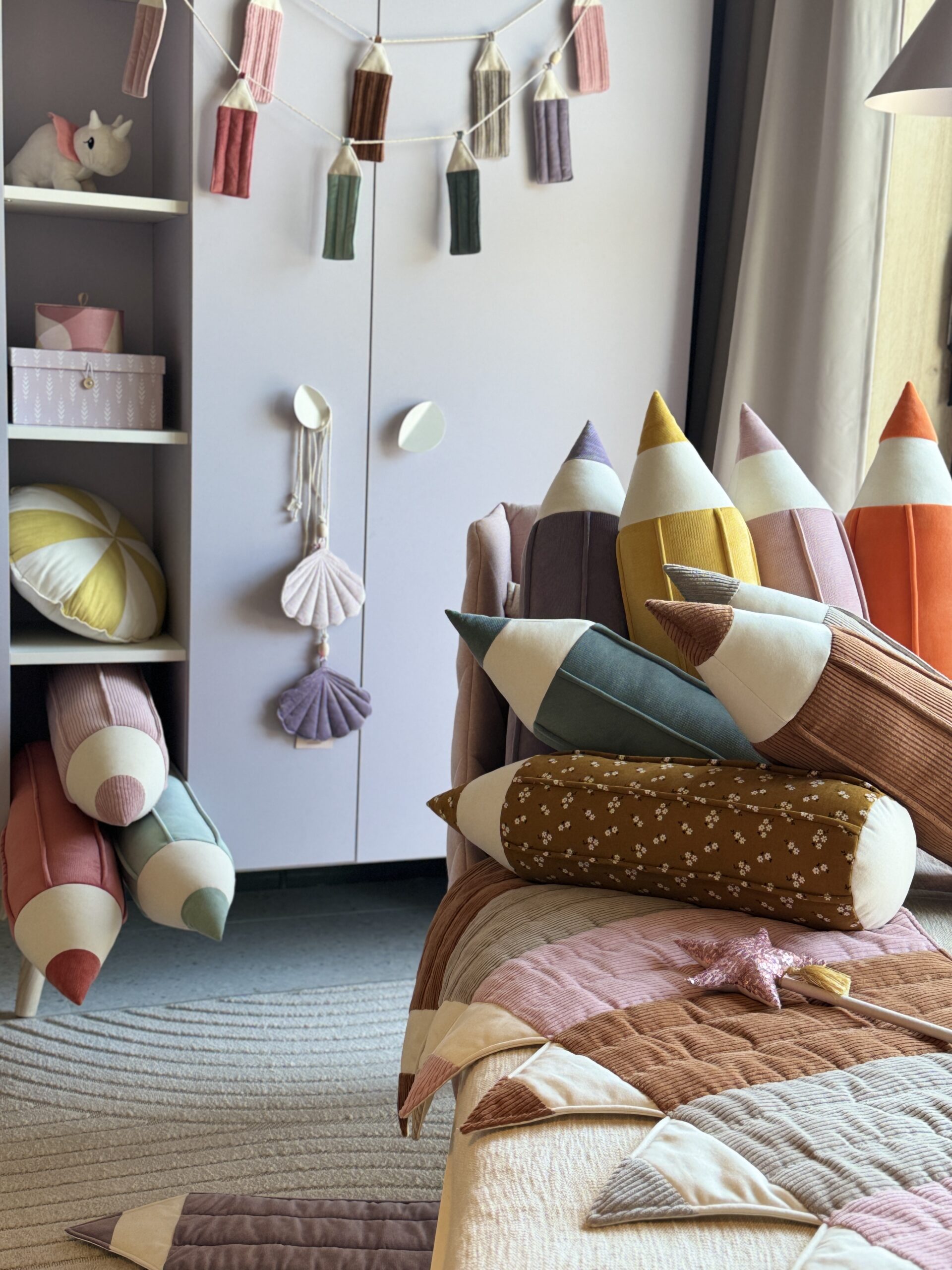 Crayon Corduroy Pillow Brown - Image 3