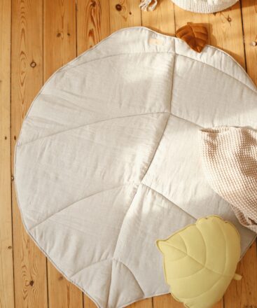 Leaf Linen Mat – Beige