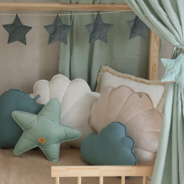 Star Velvet Pillow – Mint