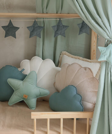 Star Velvet Pillow – Mint