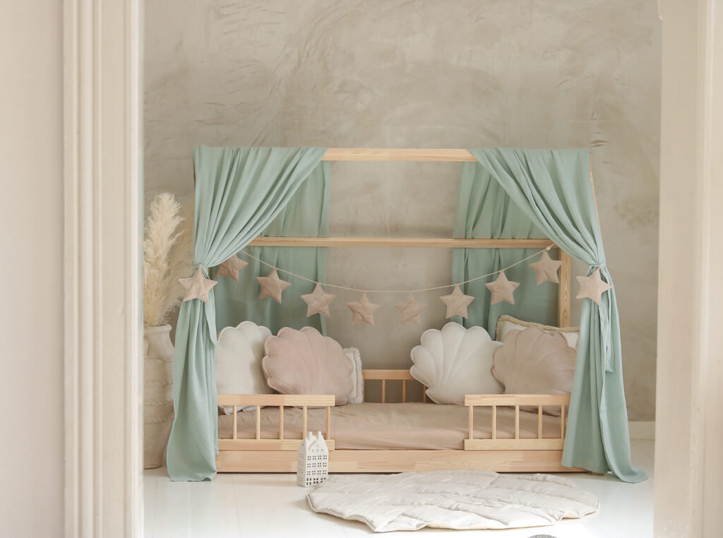 Mint Bed Curtain