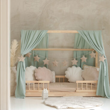 Mint Bed Curtain