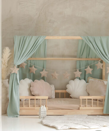 Mint Bed Curtain