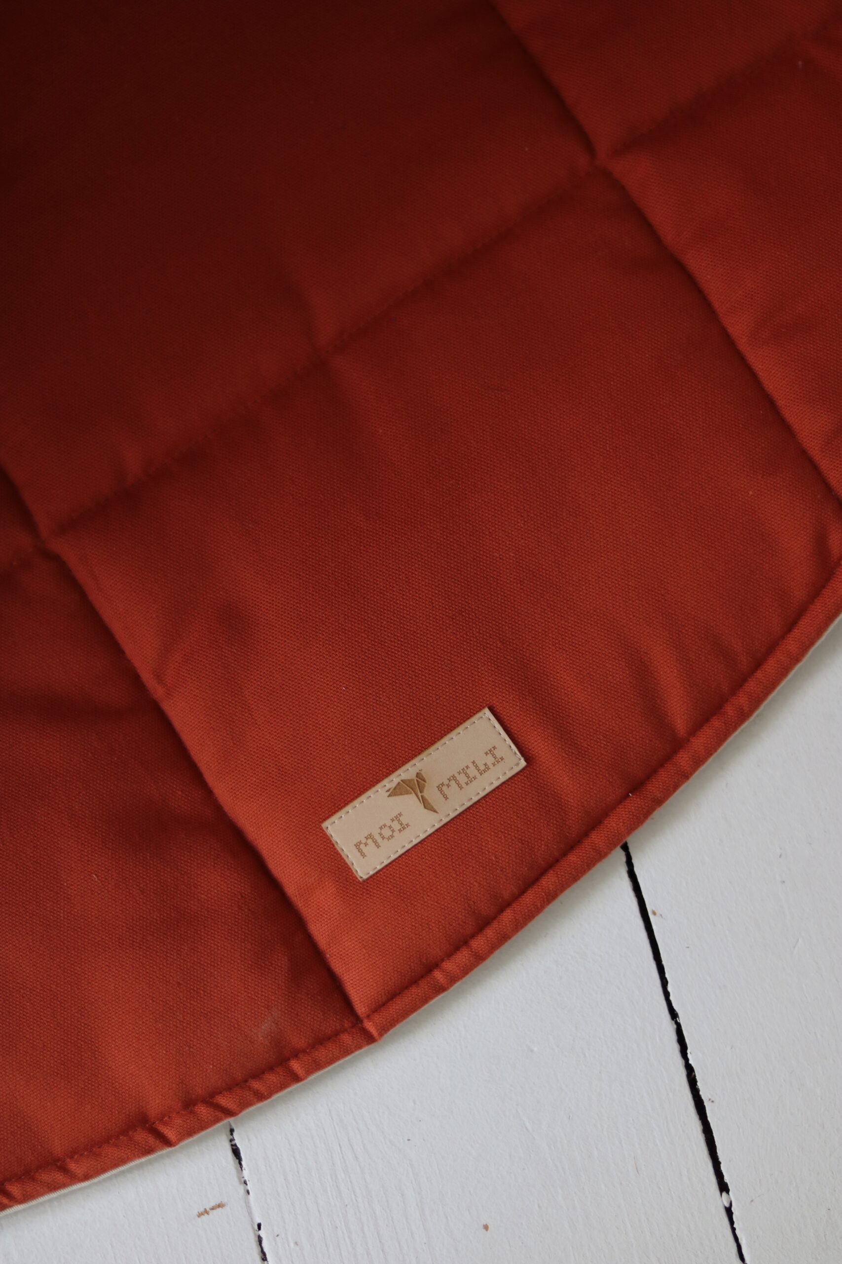 Round Cotton Mat - Red - Image 6