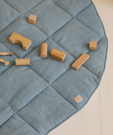 Round Cotton Mat - Blue