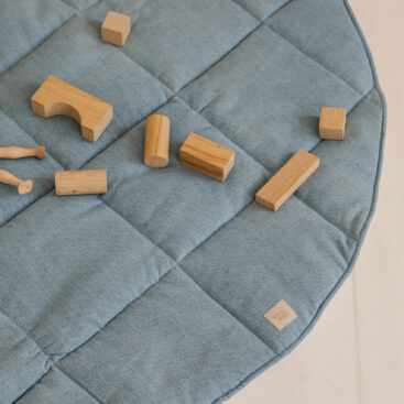 Round Cotton Mat - Blue