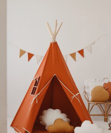 Round Cotton Mat - Red