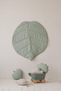 Leaf Linen Mat - Mint