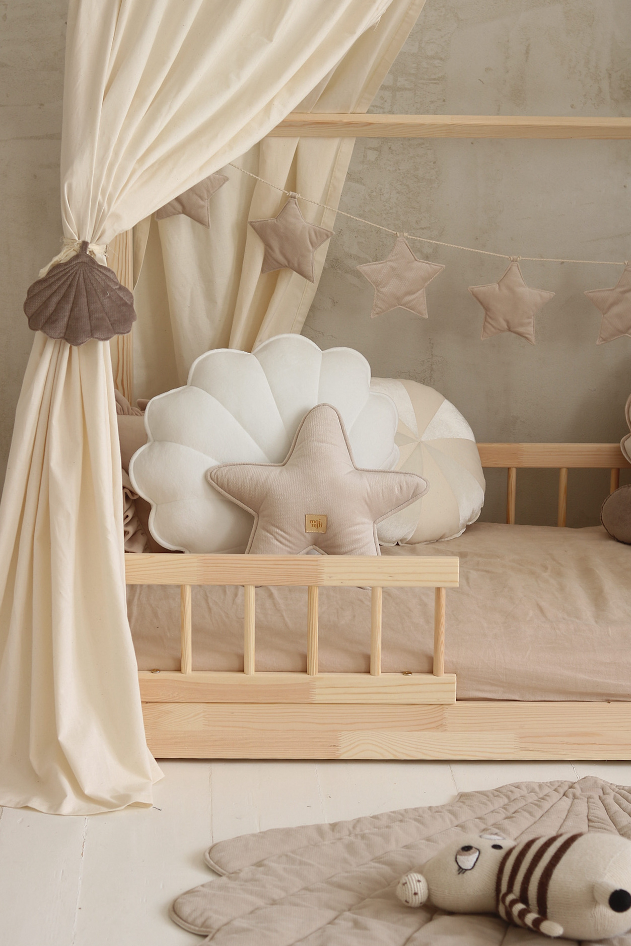 Star Velvet Pillow – Cream - Image 5