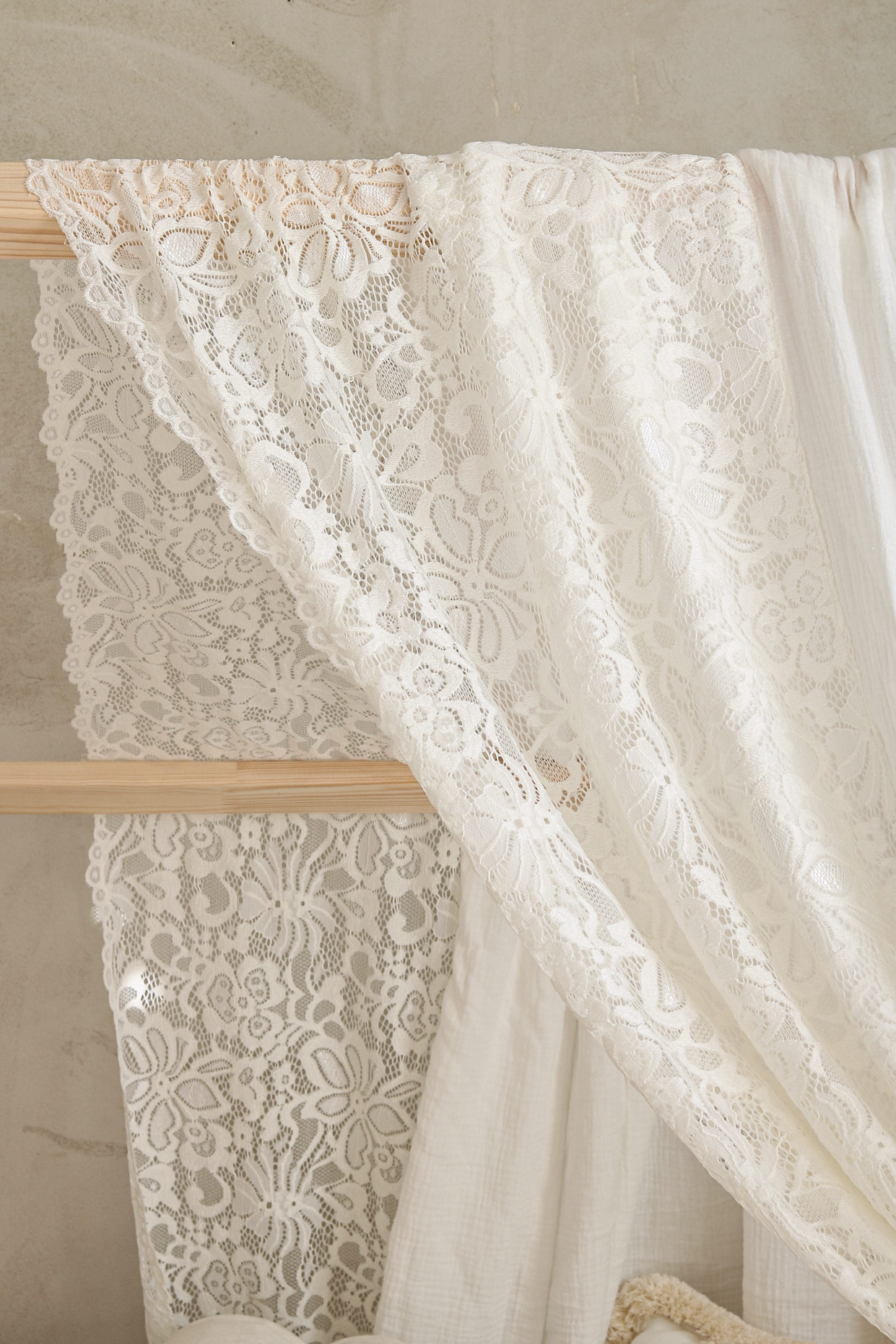 Canopy over bed Boho detail