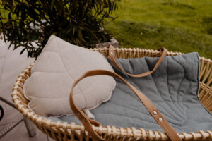 Linen Leaf Pillow – Beige