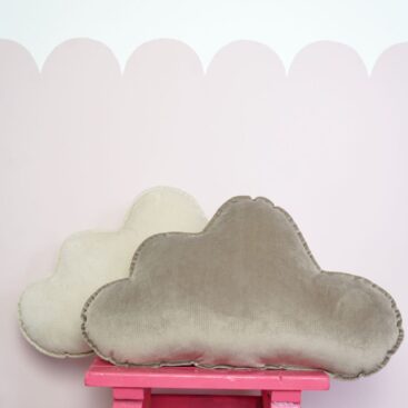 Cloud Velvet Pillow – Dark Beige