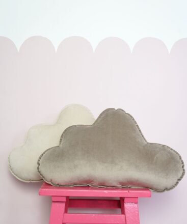 Cloud Velvet Pillow – Dark Beige