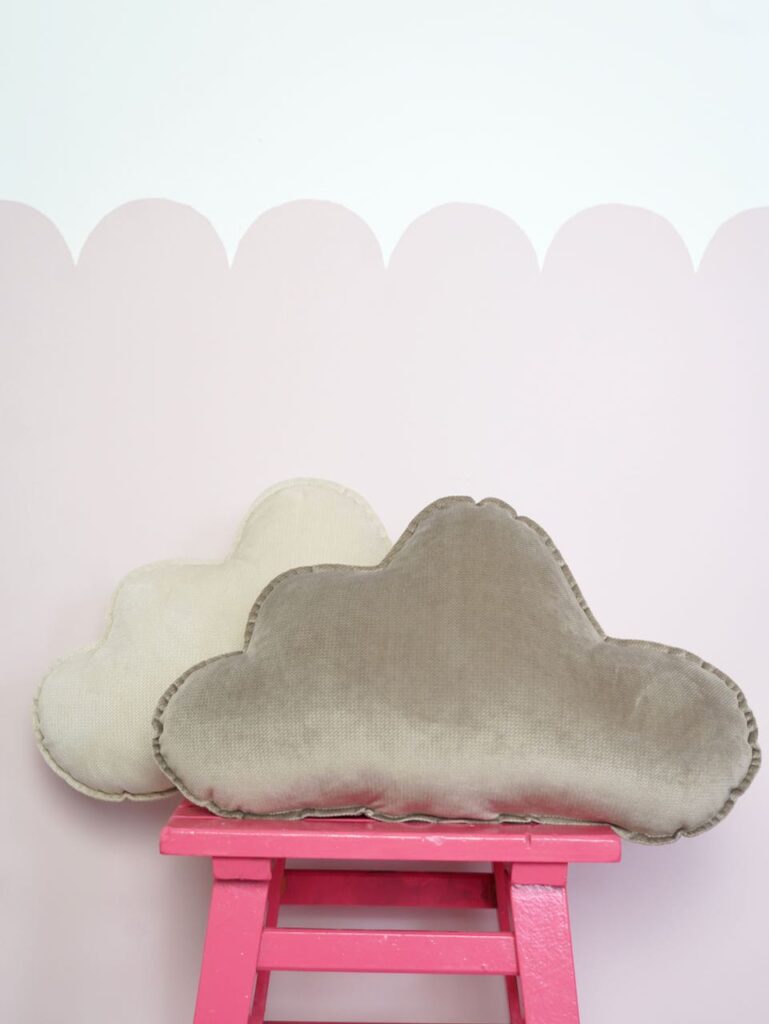 Cloud Velvet Pillow – Dark Beige