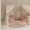 Raw Cotton House Bed Curtain suits the girl style bedroom
