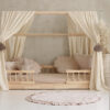Raw Cotton House Bed Curtain suits the neutral style bedroom