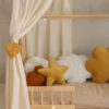Raw Cotton House Bed Curtain suits the gender neutral bedroom style bedroom
