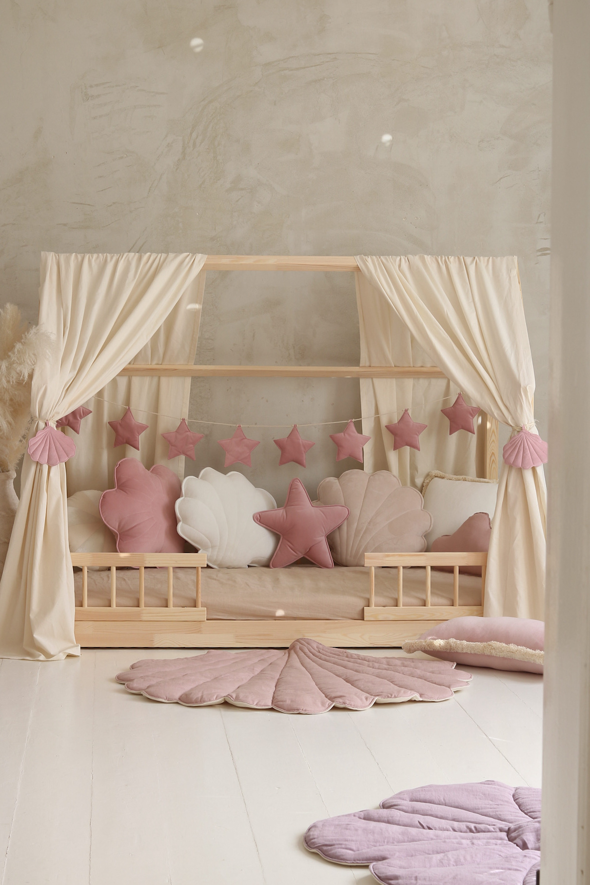 Raw Cotton Bed House Curtain - Image 6