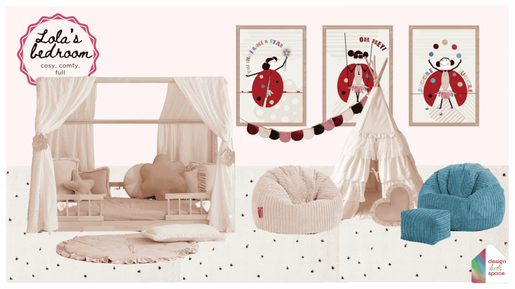 Lola's bedroom - Blue, inspirational moodboards