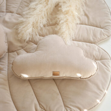 Cream Velvet Cloud Pillow for kids spaces