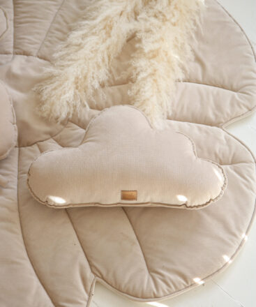 Cream Velvet Cloud Pillow for kids spaces