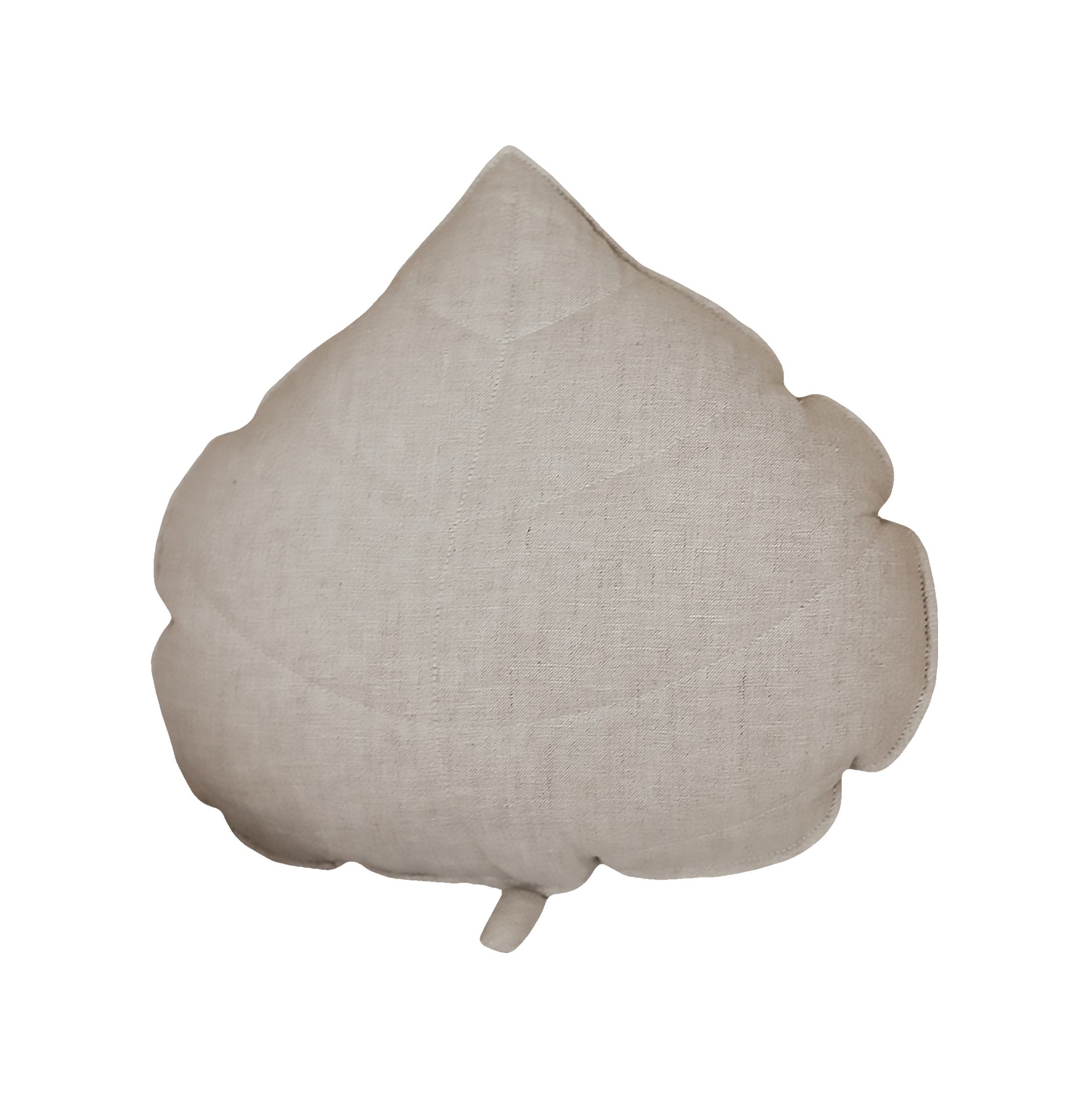 Linen Leaf Pillow – Beige - Image 6