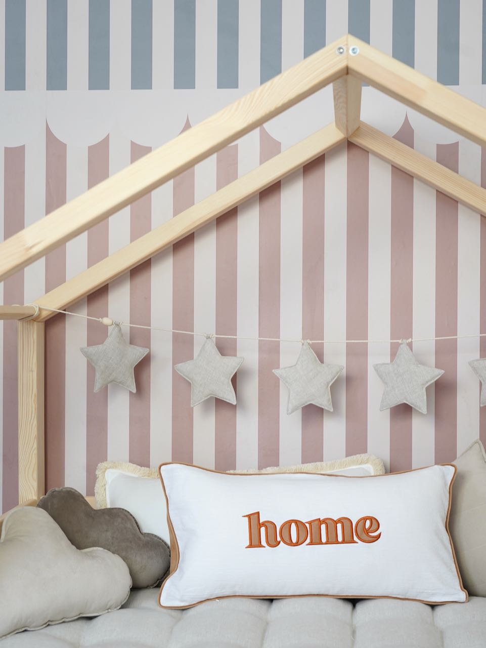 Cream Velvet Cloud Pillow for kids spaces