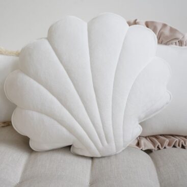 white velvet shell pillow big and easy to wash pillow