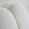 white velvet shell pillow detail