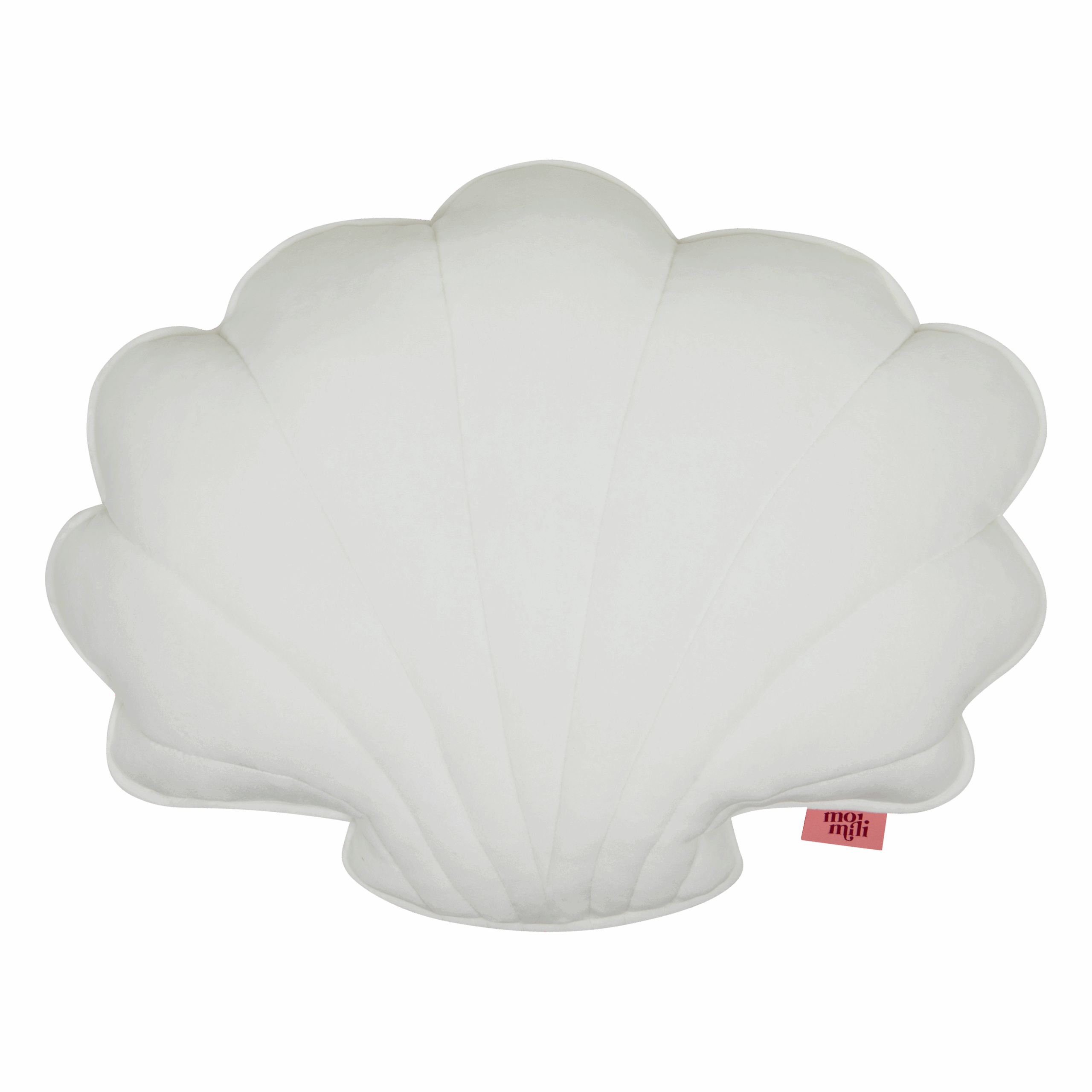white velvet shell pillow