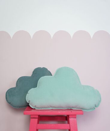 cloud velvet pillow grey mint with mint pillow