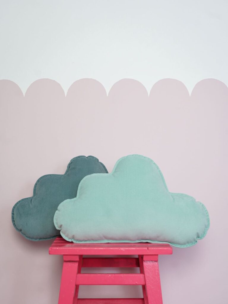 cloud velvet pillow grey mint with mint pillow