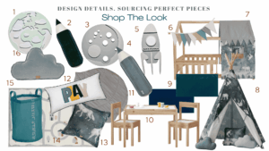 stay wild inside room concept sourcing list