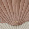 linen shell mat powder pink and beige - detail