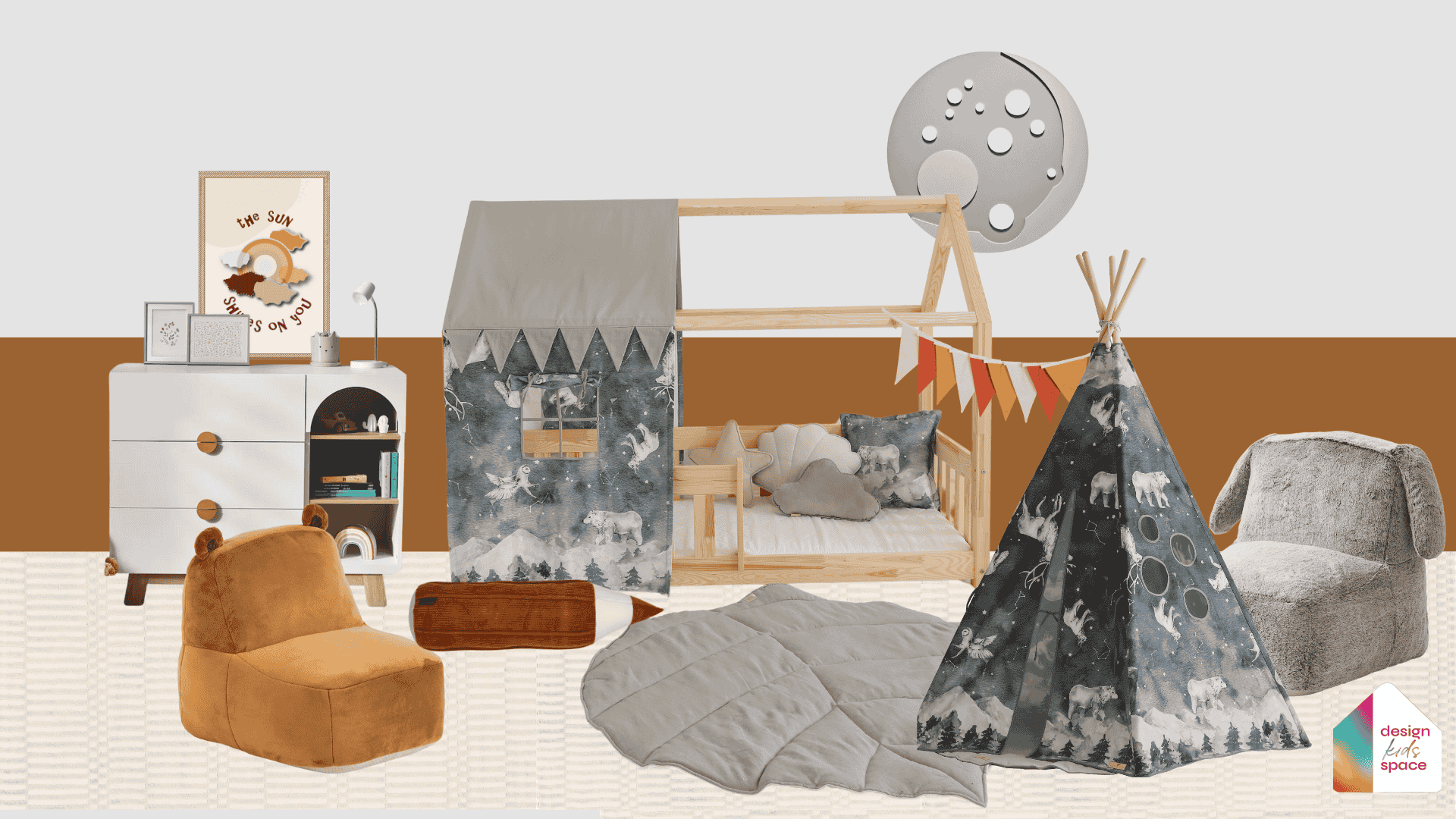 once upon a sky inspirational moodboard for kids room