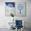 blue lovely trees posters
